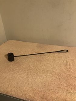 Vintage Cast Iron Smelting Ladle With Cup 18” Long Cup 2” Tall