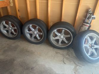 22in rims and tire set