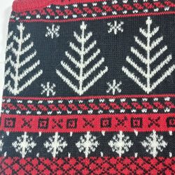 Vtg Elisabeth Liz Claiborne Women's 2XL Wool Blend Red  Holiday Zip Sweater Vest