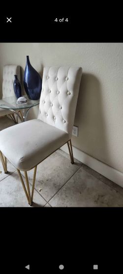 Velvet Tufted Chairs * Set Of 2  