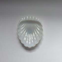Milk Glass Shell Dish