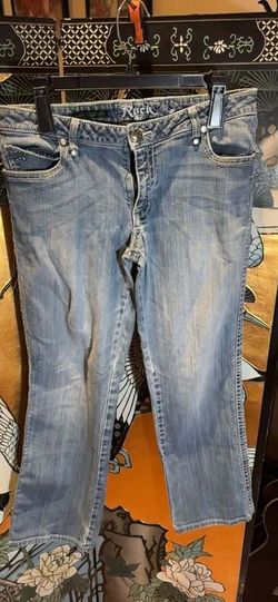 Rock 47 Light Wash Jeans, ultra low rise