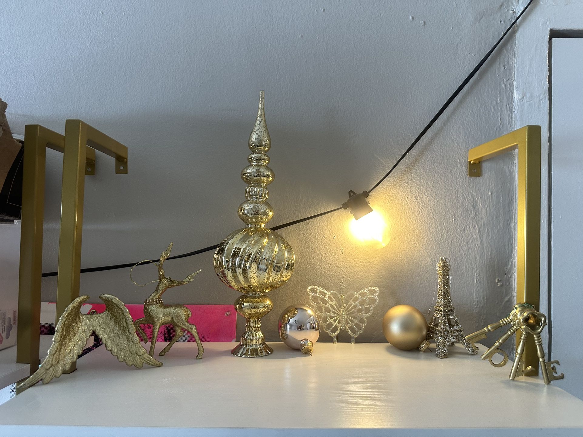 Gold & Silver Christmas Ornament Set – 40+ Shatterproof Balls + Eiffel Tower & Bead Décor!