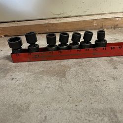 Snap On 3/8” Impact Swivel Socket Set 