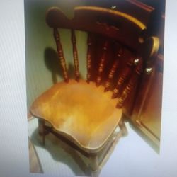 Oak Spoke Kitchen Chair Antique 