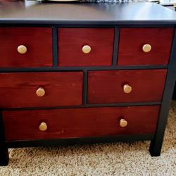 6  Drawer Chest Wooden 38"×18"×32" Height 