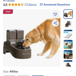 New Electric PetSafe Drinkwell Outdoor Plastic Dog & Cat Fountain, 450-oz by