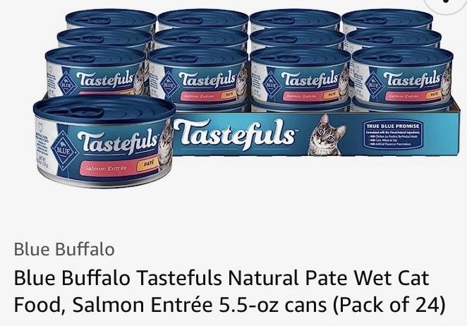 5.5oz BLUE BUFFALO CAT FOOD salmon Tastefuls Canned New