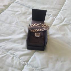 David Yurman set Sterling silver and Black diamonds