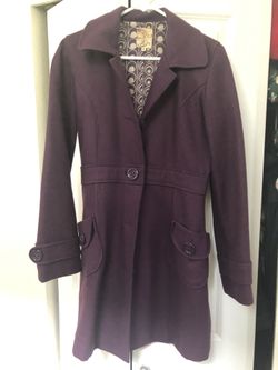 Womens Purple Peacoat Size Medium 