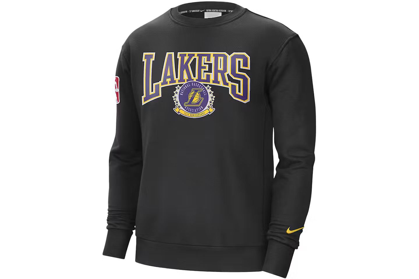 Nike NBA Los Angeles Lakers 75th Anniversary Courtside Fleece Crew Sweatshirt