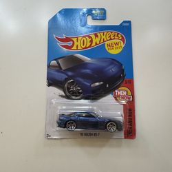2017 Hot Wheels Then And Now '95 Mazda RX-7 Blue M3