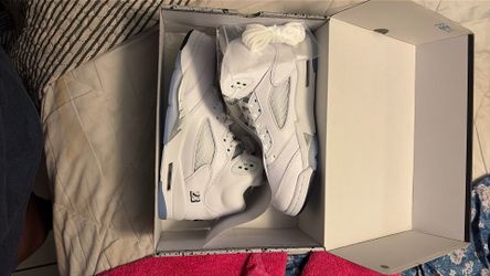 Kids Air Jordan 5 White metallics