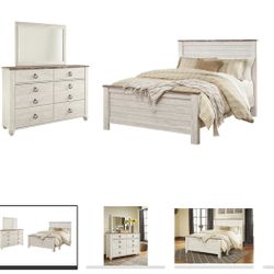 Queen Size Ashley, Furniture, Farmhouse Bedroom Suit