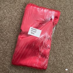 New 11 Red Satin Napkins
