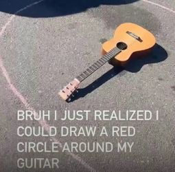 Brah I just realized I could draw a red circle around my guitar