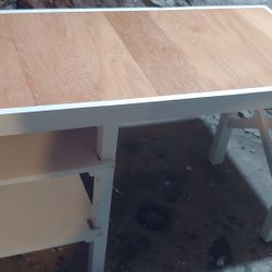 Desk Made From Reclaimed Wood Flooring