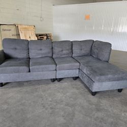 *Same Day Delivery Available!* Grey Chaise Sectional 