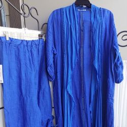 BEAUTIFUL LONG CARDIGAN AND UNIQUE PANTS SET FROM ITALY 🇮🇹  