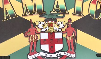 Jamaica flag License Plate Tag