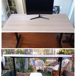 IKEA Motorized Electric Desk Sit-or-Stand with Locking Wheels