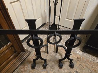 Wrought Iron Andirons