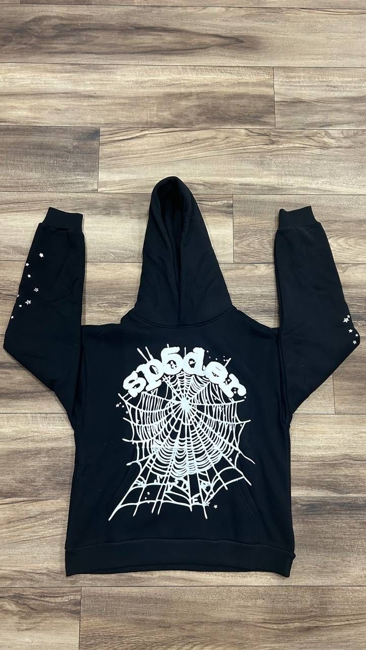 Black And white Sp5der Hoodie