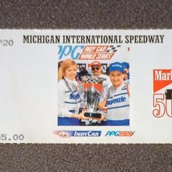 1993 Michigan International Speedway Indy Car World Series Marlboro 500 Racing Ticket Stub Seat 15 Vintage Collectible A-1