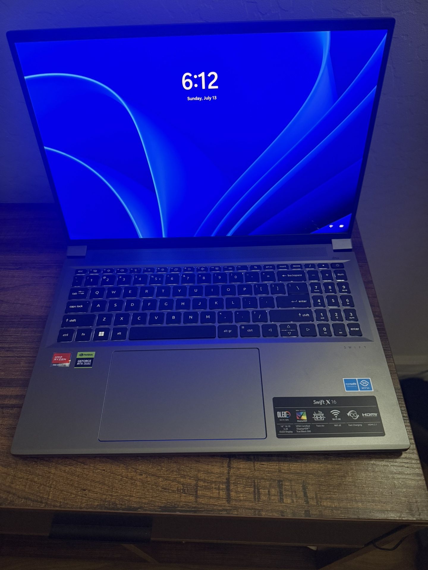 Acer Swift X 16 Laptop With Charger