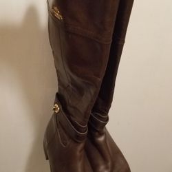 New Coach Leather Boots Sz8 Runs Smll 