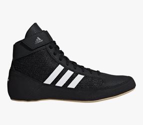 Adidas Men's 2 Black White Wrestling Lace-Up Shoes AQ3325 Size 16 NWOB