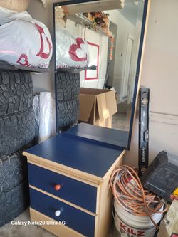Gabetero Azul Con Espejo