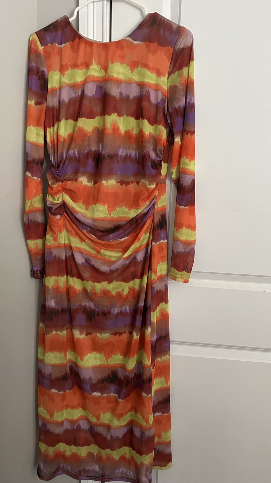 multicolored maxi dress-Nicole Miller (US12)