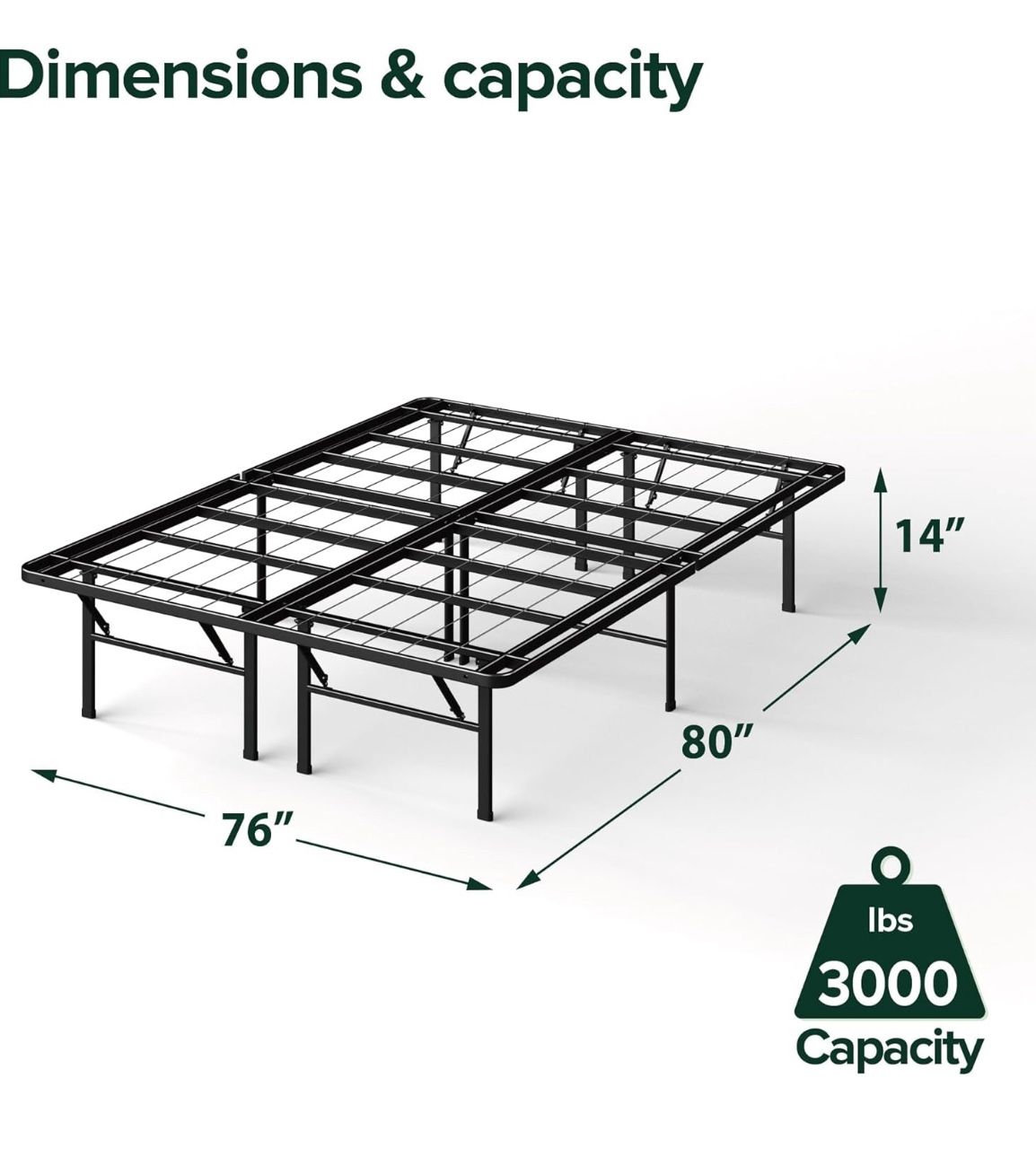 Metal Bed Frame - King 14’