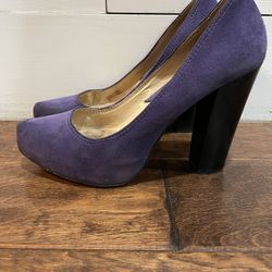 Michael Kors Purple Suede Platform Pumps