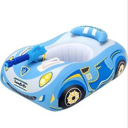 Car Pool Floats for Toddlers 1-3 with Water Gun, Inflatable Pool Floats Kids, Thick PVC Baby Pool Float, No Flip Over Toddler Pool Floats Seat Boat wi