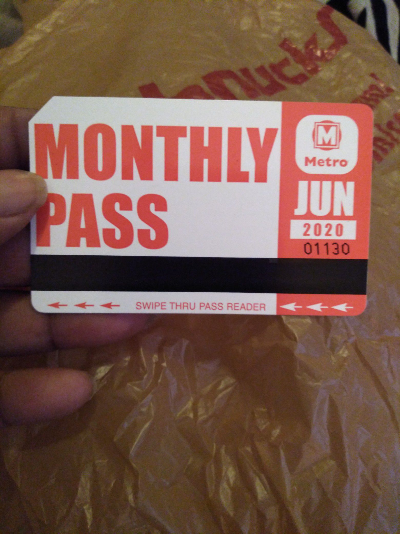 June monthly bus pass