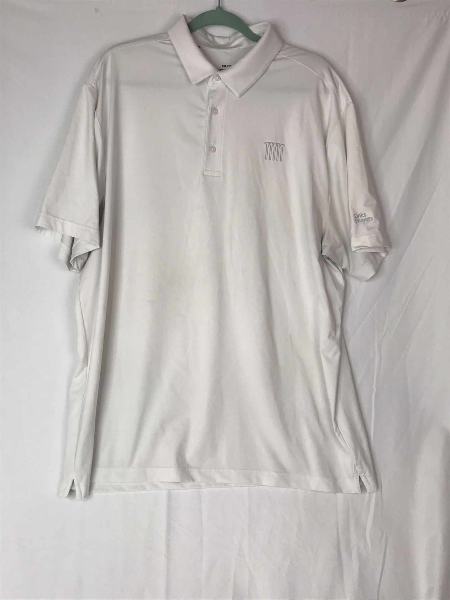 Under Armour Heatgear Mens Size 2XL White Striped Loose Shirt Polo