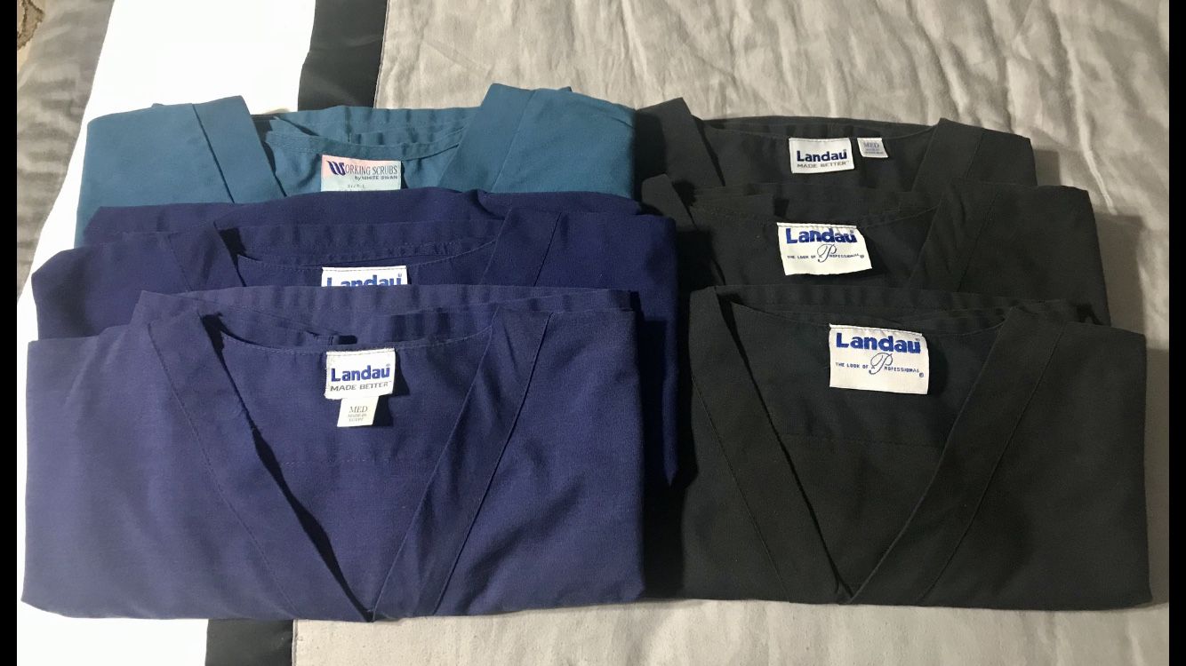 Men’s Landau scrub tops, $25 for all