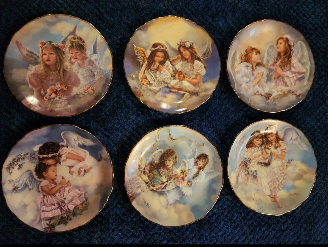 collectible 6 pc plate 'Everlasting friends' series by Sandra Kuck. 