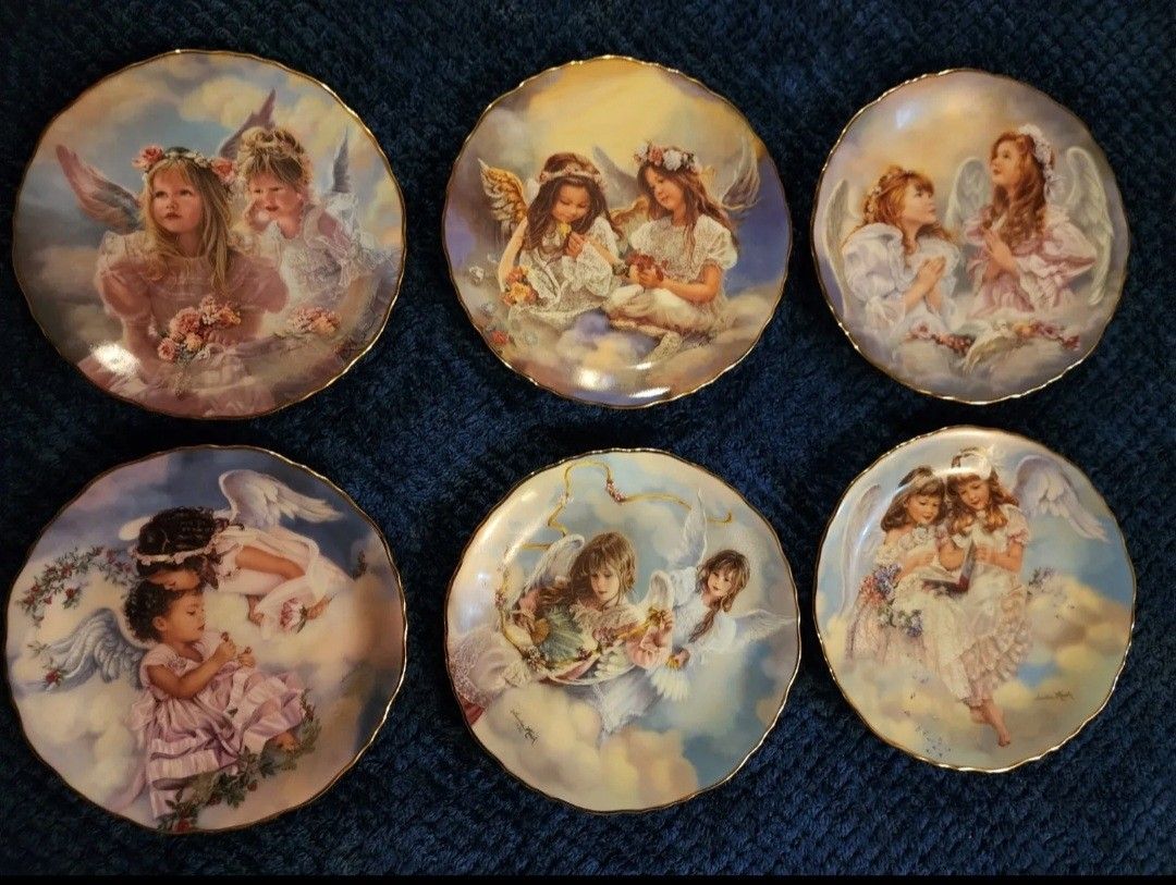 collectible 6 pc plate 'Everlasting friends' series by Sandra Kuck.