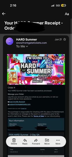 Hard Summer GA Ticket