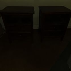 Matching Two Drawer End Table/night Stands