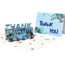 Thank You 3D Pop-up Greeting Card with Envelope