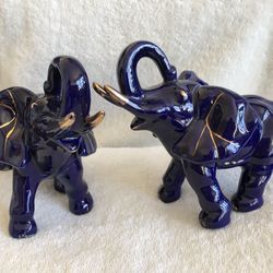 Pair of ceramic elephants