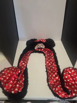 Minnie Mouse Plush Hat with Scarf and Mittens