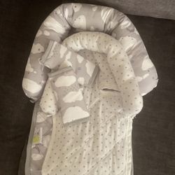 Head Support And Strap Cover Set For car seat Stroller Etc 