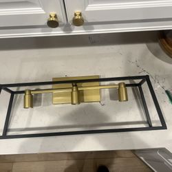 Black And Gold Bathroom Light