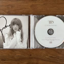 Taylor Swift The Tortured Poets Department CD and Signed Photo