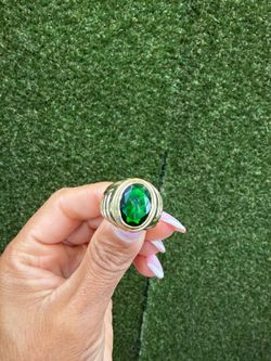 14k Green Stone Ring